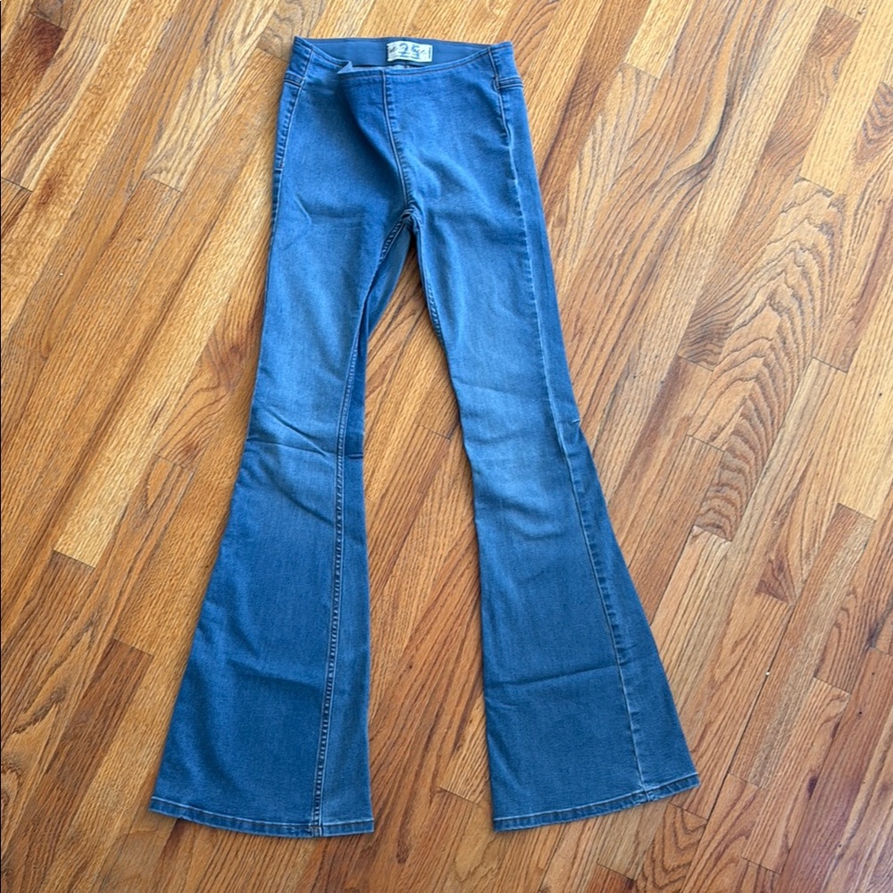Free People Women's Blue Flared Jeans